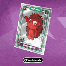 a card with a hedgehog on it that says veefriends