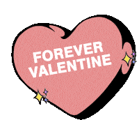 Forever Valentine Heart Sticker - Forever Valentine Heart Valentines Stickers