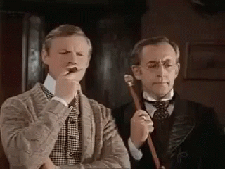 шерлок холмс ливанов соломин курить хмм осуждаю GIF - Sherlock Holmes ...