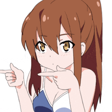 a drawing of a girl in a blue and white bikini