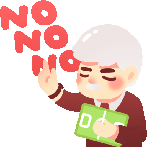 Coach Yells "No! No! No!" In English Sticker - Soccer Coach Board Coach No No No Stickers