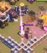 a clash of clans game is being played