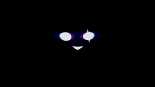 a green glowing face with sharp teeth and a black background .