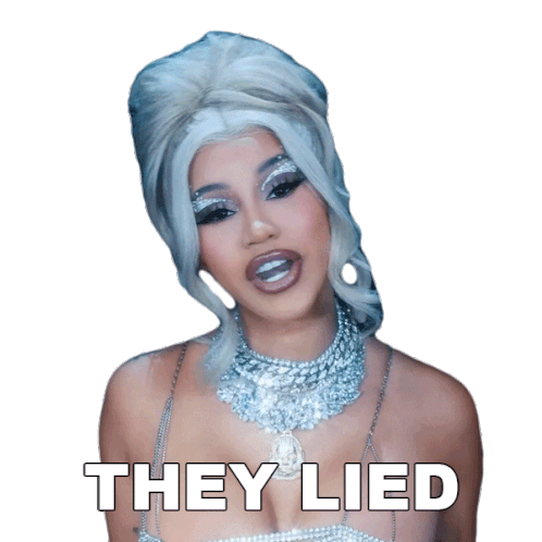 They Lied Cardi B Sticker - They Lied Cardi B Hot Shit Song Stickers