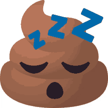 sleeping pile of poo joypixels good night tired