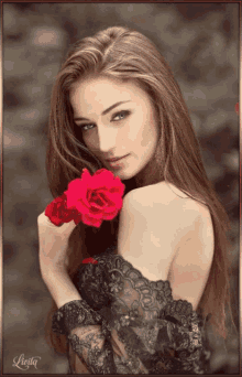 Bella Red Rose GIF - Bella Red Rose Smile GIFs