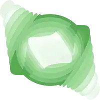 an illustration of a spiral with a square in the middle