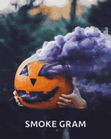 Smoke Purple Smoke GIF - Smoke Purple Smoke Pumpkin GIFs