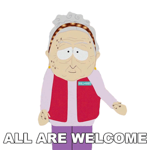 All Are Welcome South Park Sticker - All Are Welcome South Park Something Wall Mart This Way Comes Stickers