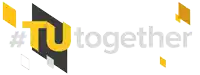 a yellow and black logo that says #tutogether on it