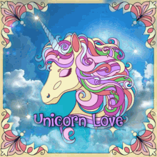 unicorn love rainbow sky unicorn love