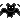 a black bat with white eyes is flying in the air on a white background in a pixel art style .