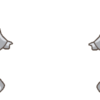 a cartoon drawing of two angels with clouds in their wings