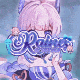 rainer graphics logo with a girl in the background