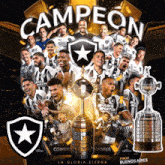 a poster for a soccer team that is called campeon