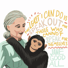 the least i can do speak out for those who cannot speak for themselves jane goodall jane goodall quote monkey