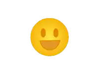 a yellow smiley face with a surprised look on his face