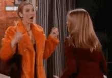 Friends Excited GIF - Rachel Phoebe Friends GIFs