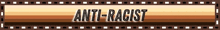 a sign that says anti-racist on it in white letters