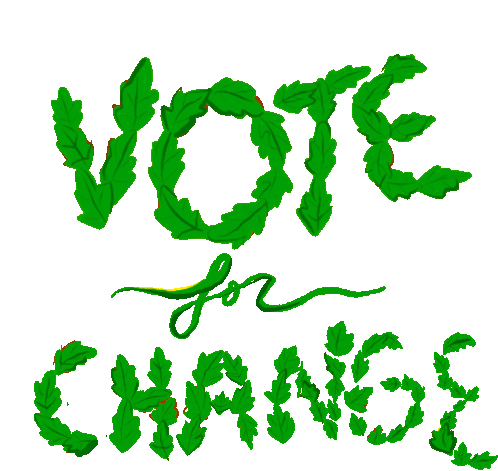 Vote For Change Change Sticker