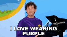 I Love Wearing Purple Lachy Wiggle GIF - I Love Wearing Purple Lachy Wiggle The Wiggles GIFs