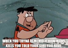 Flinstones When You Tryna Remember GIF - Flinstones When You Tryna Remember Counting GIFs