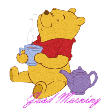 Good Morning Winnie The Pooh GIF - Good Morning Winnie The Pooh Coffee GIFs