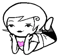 a black and white drawing of a person with a pink heart on their chest