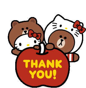 Hello Kitty Tyvm Sticker - Hello Kitty Tyvm Thank You Stickers