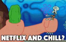 Netflix And Chill Squidward GIF - Netflix And Chill Squidward Cucumber GIFs