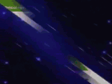 a blurry picture of a soccer game on a television screen