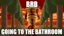 Brb Going To The Bathroom GIF - Brb Going To The Bathroom Street Fighter GIFs