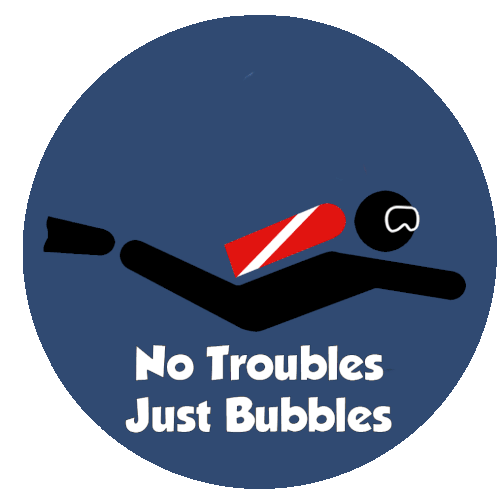 Notroublesjustbubbles Ntjb Sticker - Notroublesjustbubbles Ntjb Scuba Stickers