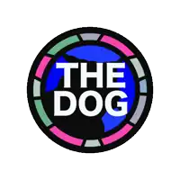 a logo for the dog with a dog in the middle
