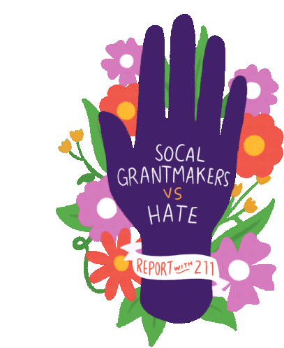 Socal Grantmakers Vs Hate La Vs Hate Sticker - Socal Grantmakers Vs Hate La Vs Hate Stop Hate Stickers