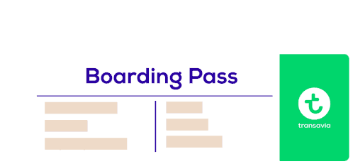 Boarding Pass Transavia Sticker - Boarding Pass Transavia Flight Stickers