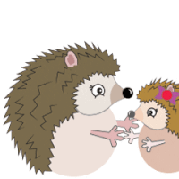 Hugging Hedgehogs Cute Mom And Baby Hedgehog Hug Sticker - Hugging Hedgehogs Cute Mom And Baby Hedgehog Hug Stickers