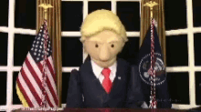 The Trump Puppet Sink GIF - The Trump Puppet Sink Go Down GIFs