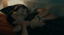 Cuddling On The Couch GIF - Gay Couple Couple Kiss GIFs