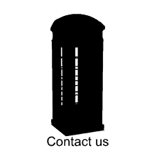contact us phone booth silhouette call us