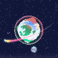 Pixel Planet GIF - Pixel Planet Moon GIFs
