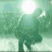 a blurred image of a person in the water