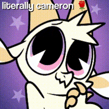 a picture of a cartoon character with the name cameron written on it .