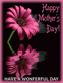 a mother 's day card with pink flowers and the words happy mother 's day have a wonderful day