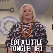 got a little tongue tied saturday night live got a little speechless got inarticulate aidy bryant