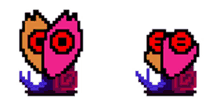 a pixel art drawing of a heart with the words go on it
