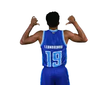 a man in a blue jersey with the number 19 on it