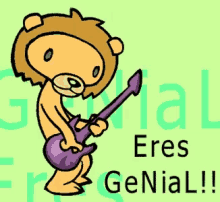 Lion Eres Genial GIF - Lion Eres Genial Guitar GIFs