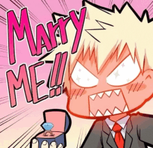 Marry Me GIF - Marry Me Bakugo GIFs