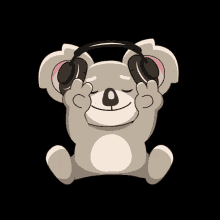 Koala Music GIF - Koala Music Headphone GIFs